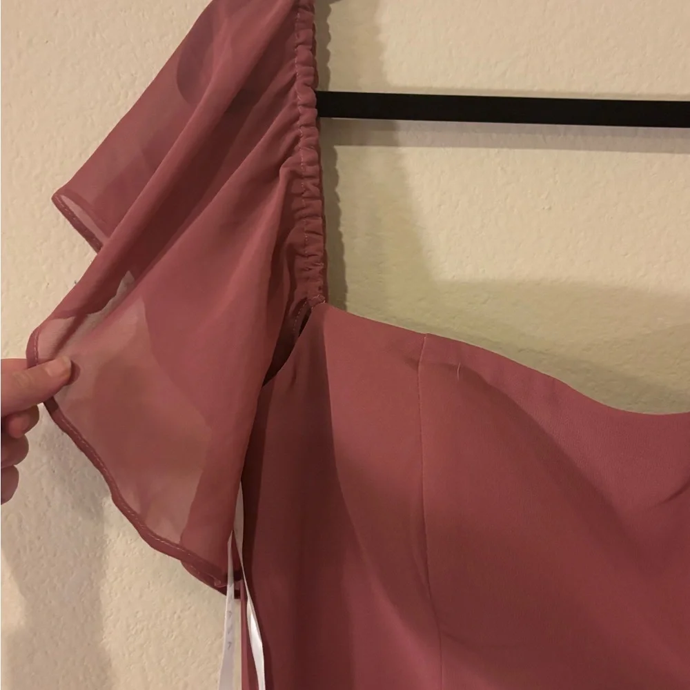 AZAZIE SUE
Desert Rose A-Line Off the Shoulder Chiffon Convertible Dress - Picture 6 of 13